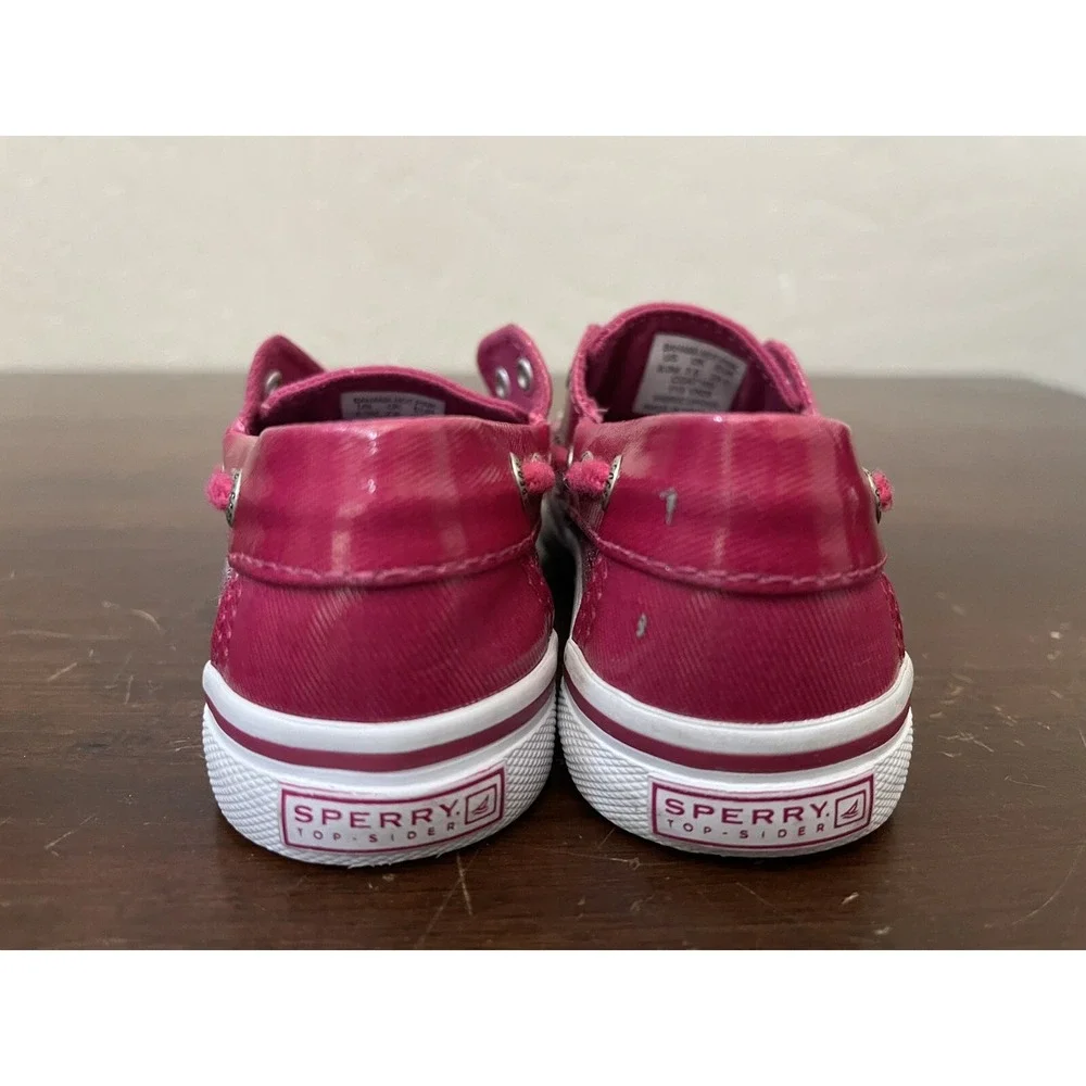 Girls Toddler Sperry Boat Shoes Size 8M Hot Pink Style Bahama Sequin Design